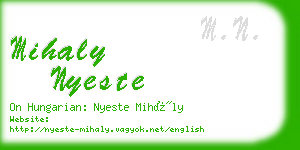 mihaly nyeste business card